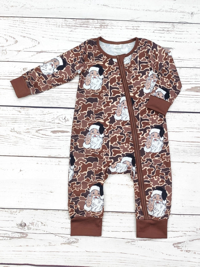 Boy Santa Camo Sleeper