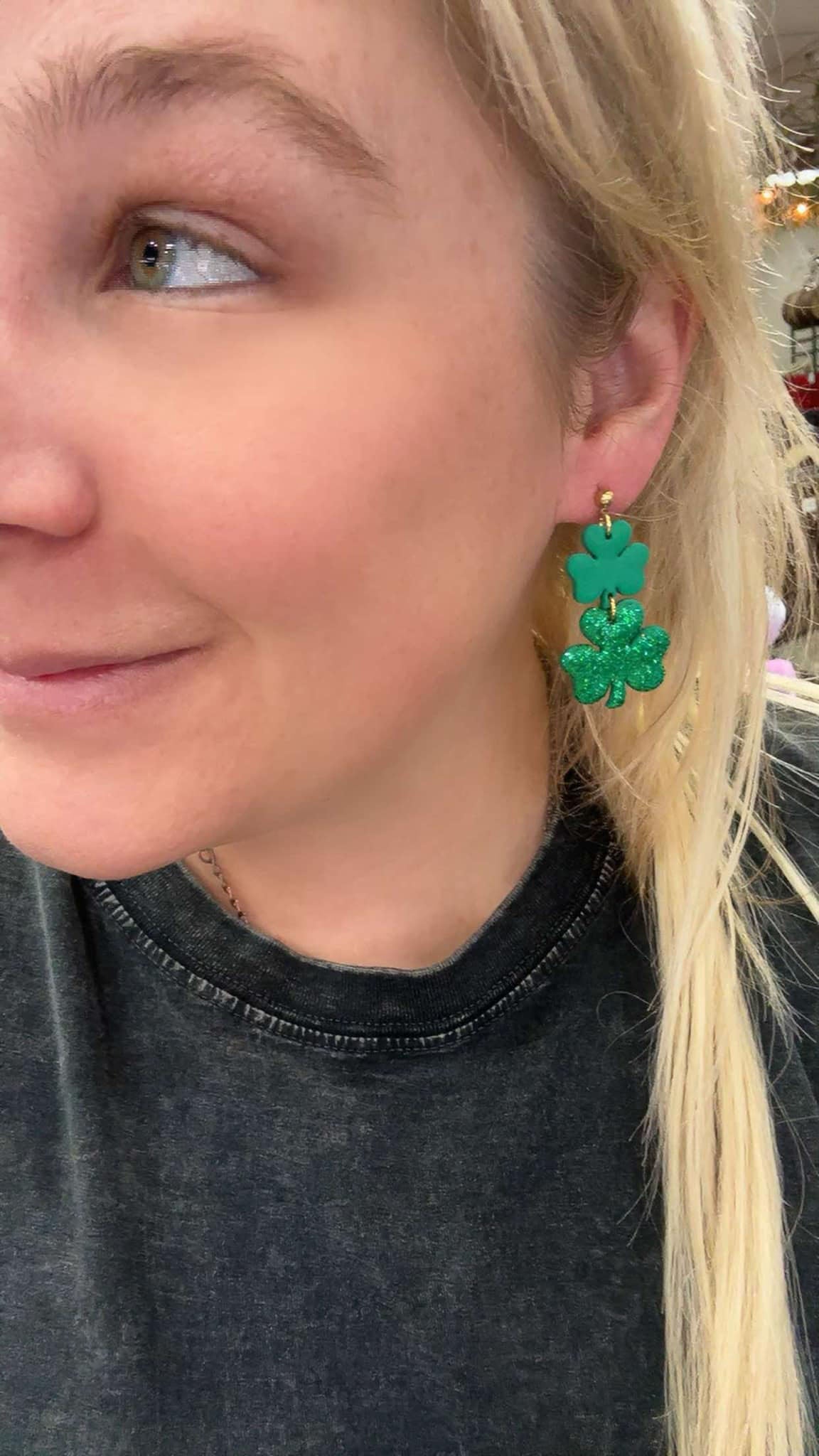 Shamrock Dangle Earrings