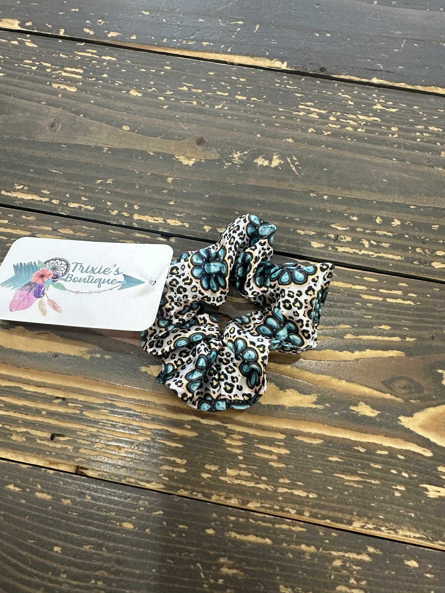 Leopard Squash Scrunchie