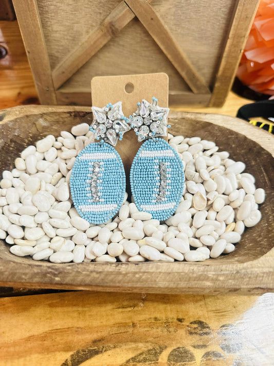 Gibbs Football Seed Beaded Earrings
