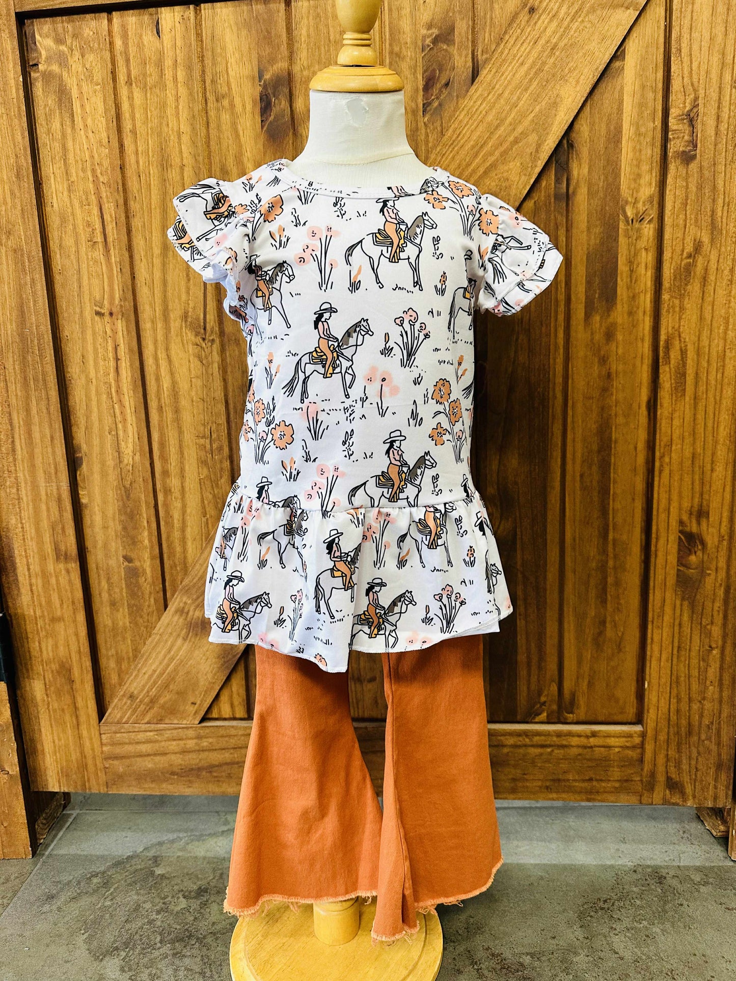 Tawny Cowgirl Girls Set