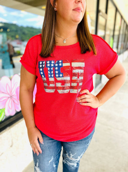 USA Ribbed Top
