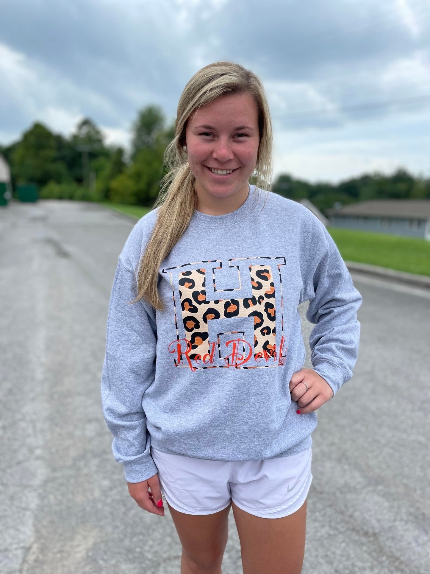 Ash Grey Leopard H Sweatshirt 2XL