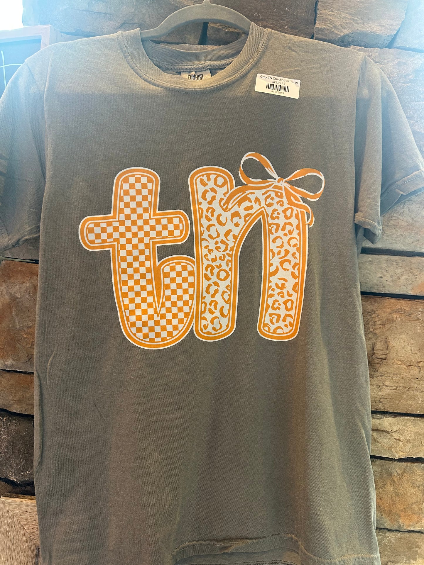 Grey TN Check/ Bow Tshirt