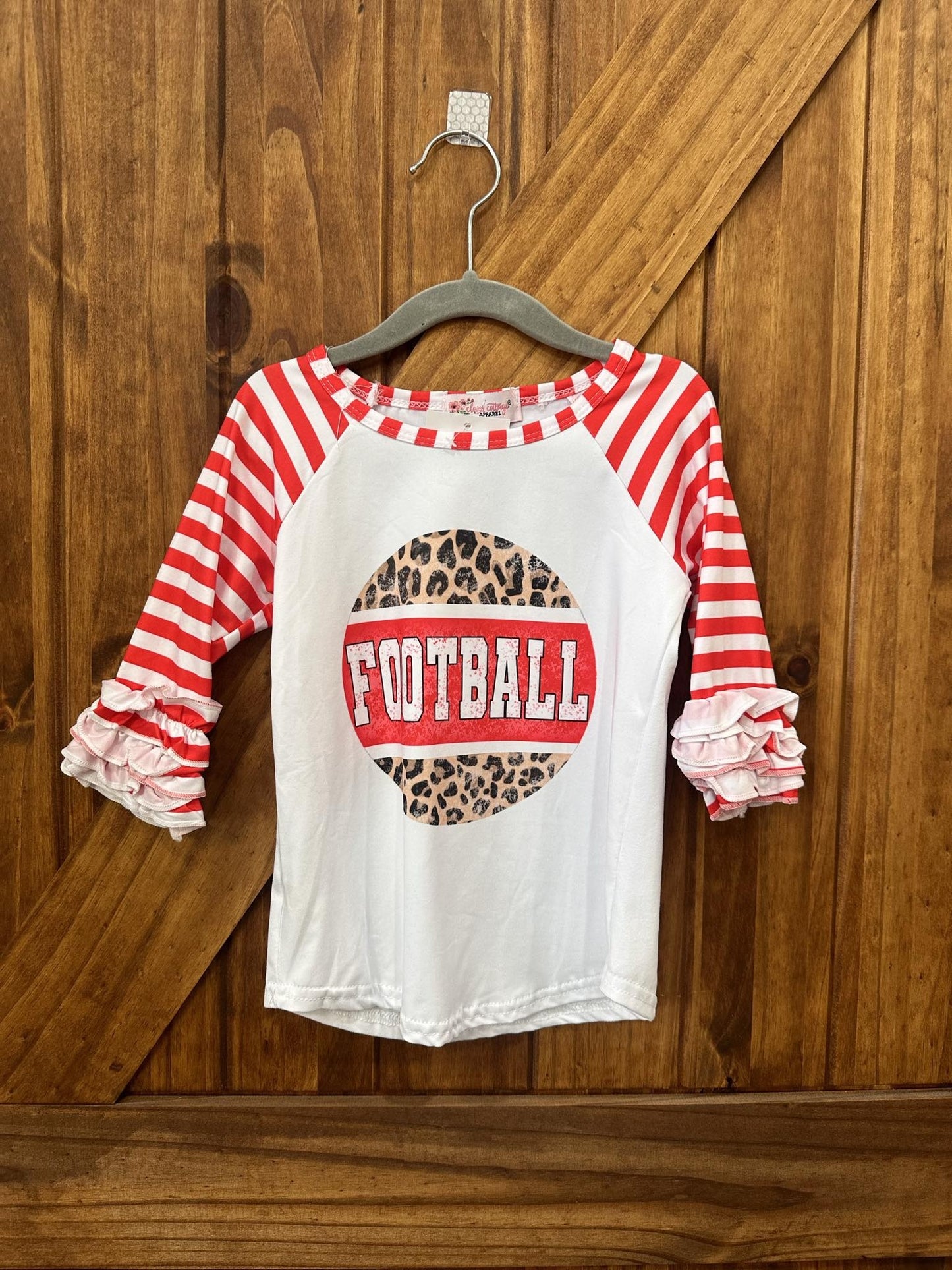 Girls Football Raglans (2 colors) Red