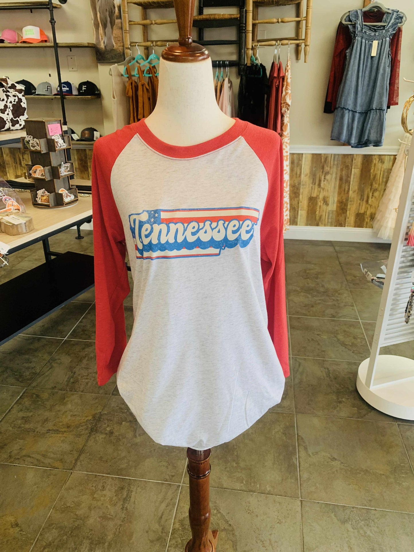 Tennessee State 3/4 Baseball Tshirt