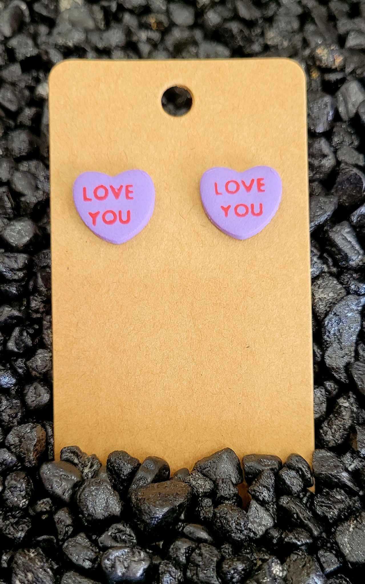 Candy Heart Stud Earrins (24')