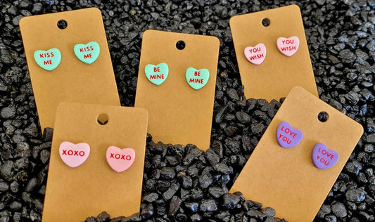Candy Heart Stud Earrins (24')