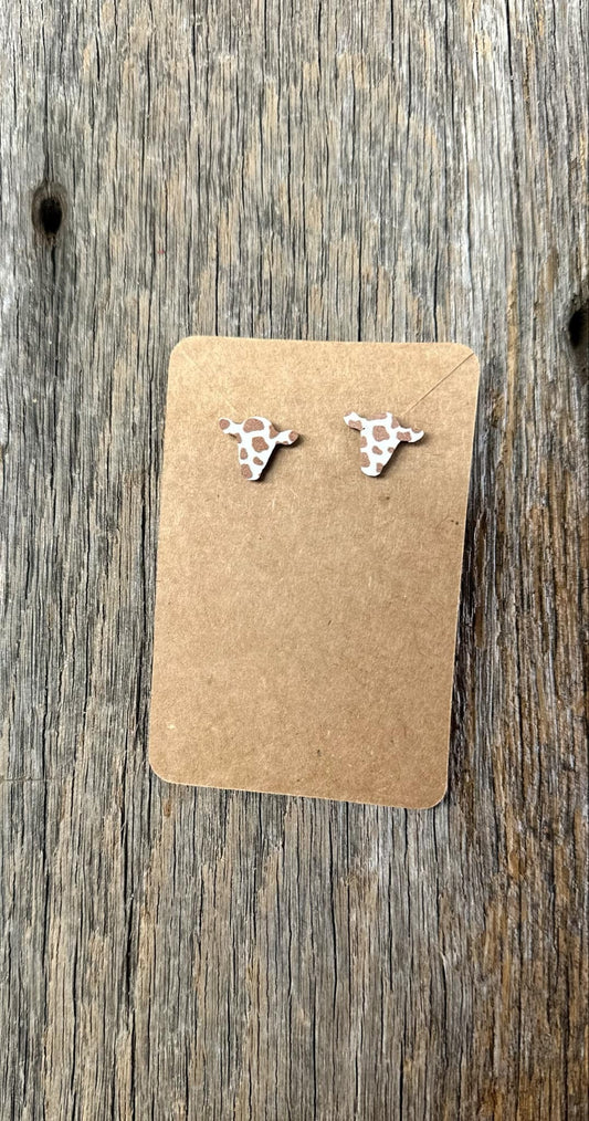 Cow Stud Earrings (Several Colors)