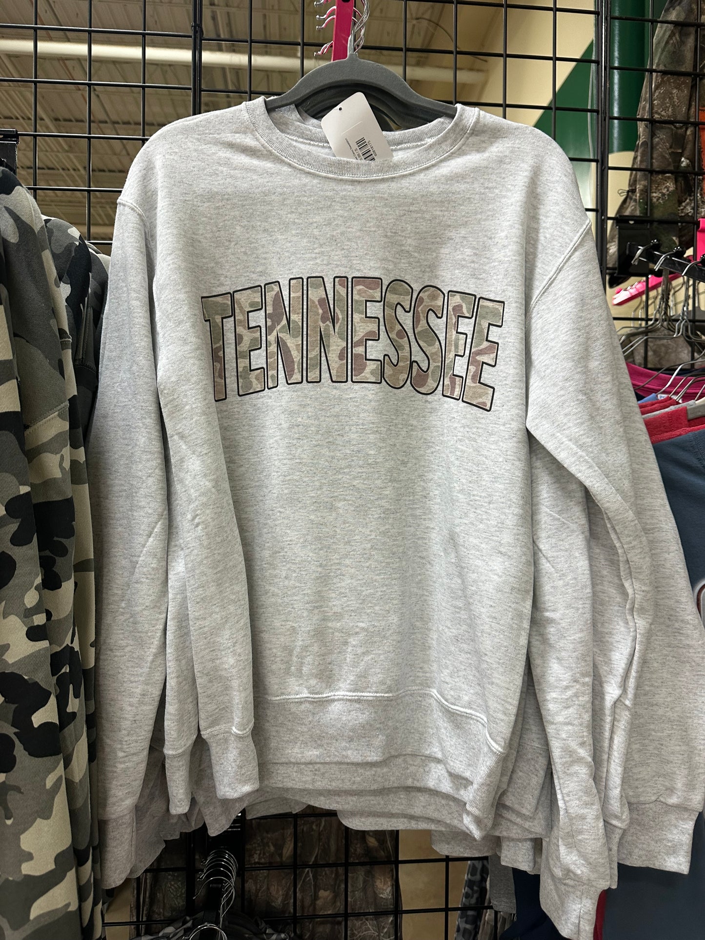 Ash Grey Tennessee Camo Sweatshirt