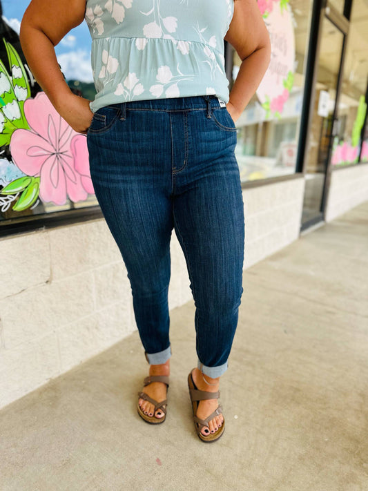 JB HW Pull on Double Cuff Slim Jeans