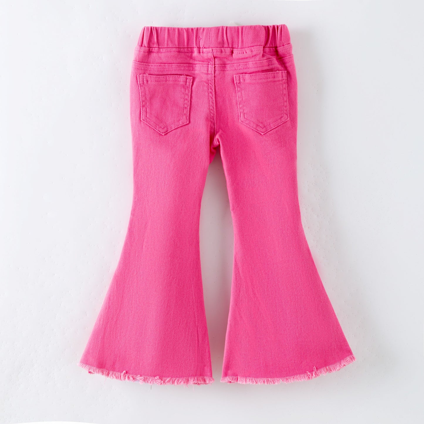 Girls Pink Flare Jeans
