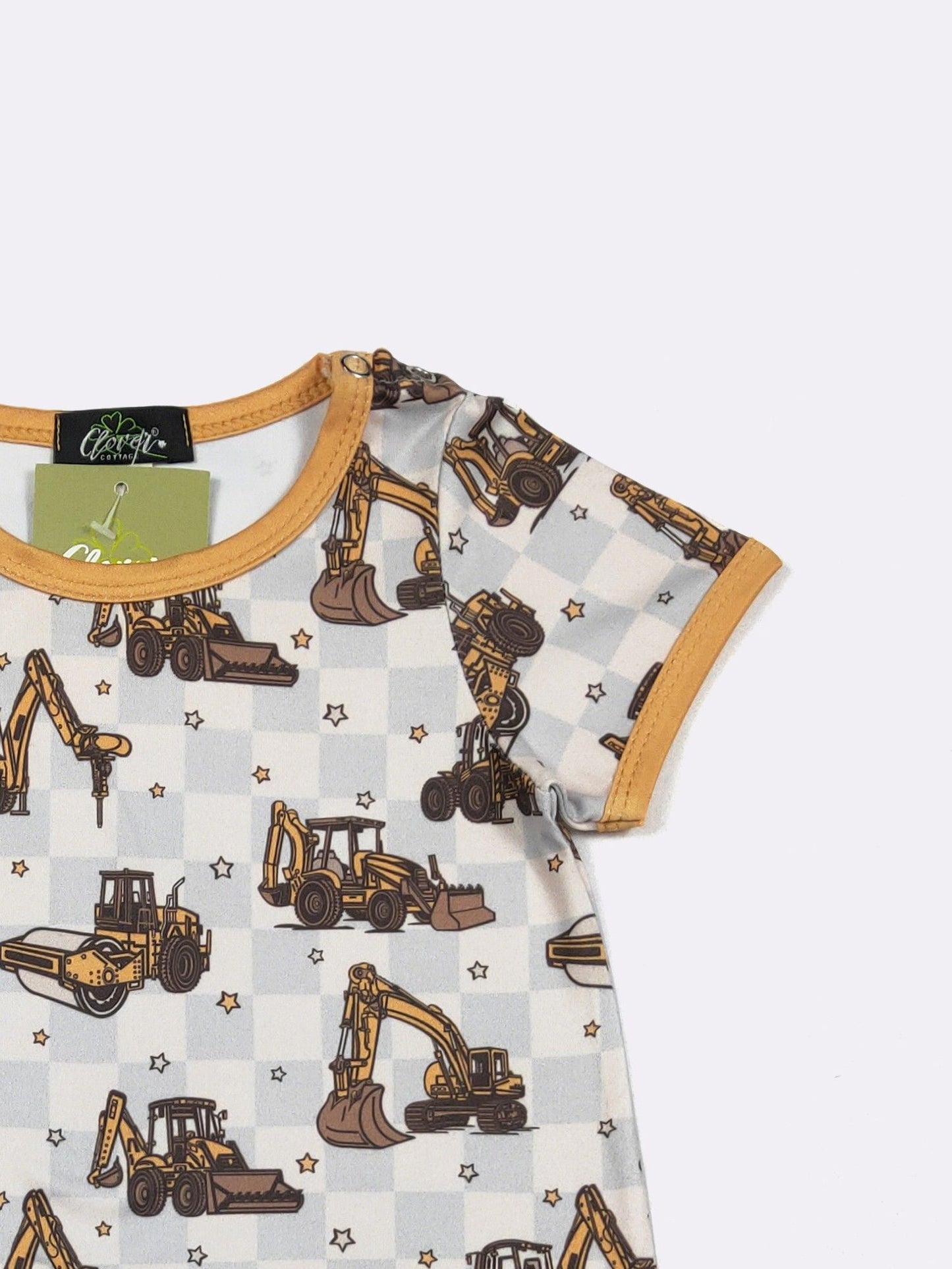 Construction Check Romper