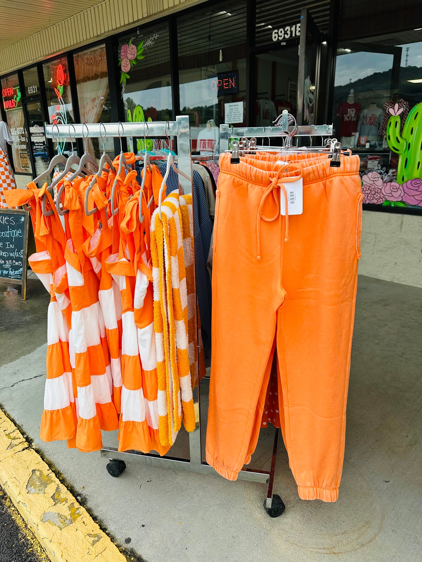 Lt. Orange Acid Wash Sweatpants