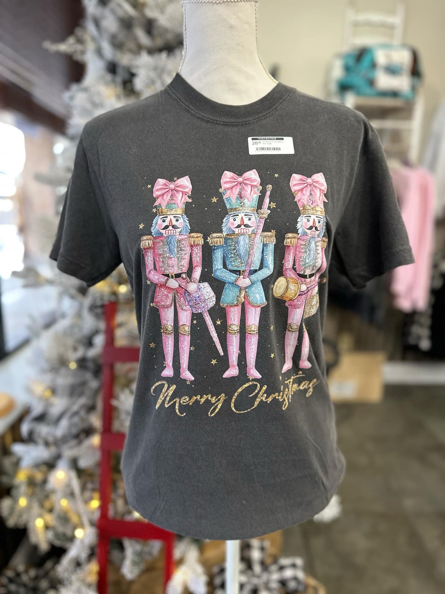 Christmas Pink Soliders Tee