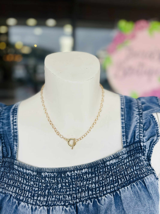 Gold & SilverPlated Coarse Necklace