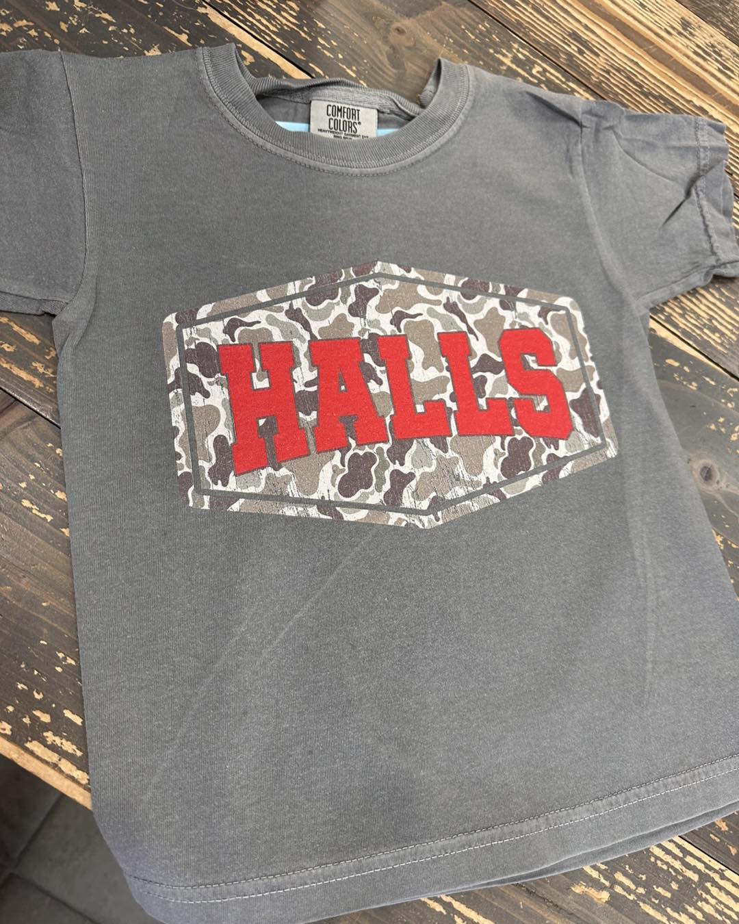 Kids Halls Camo Grey CC T-Shirt
