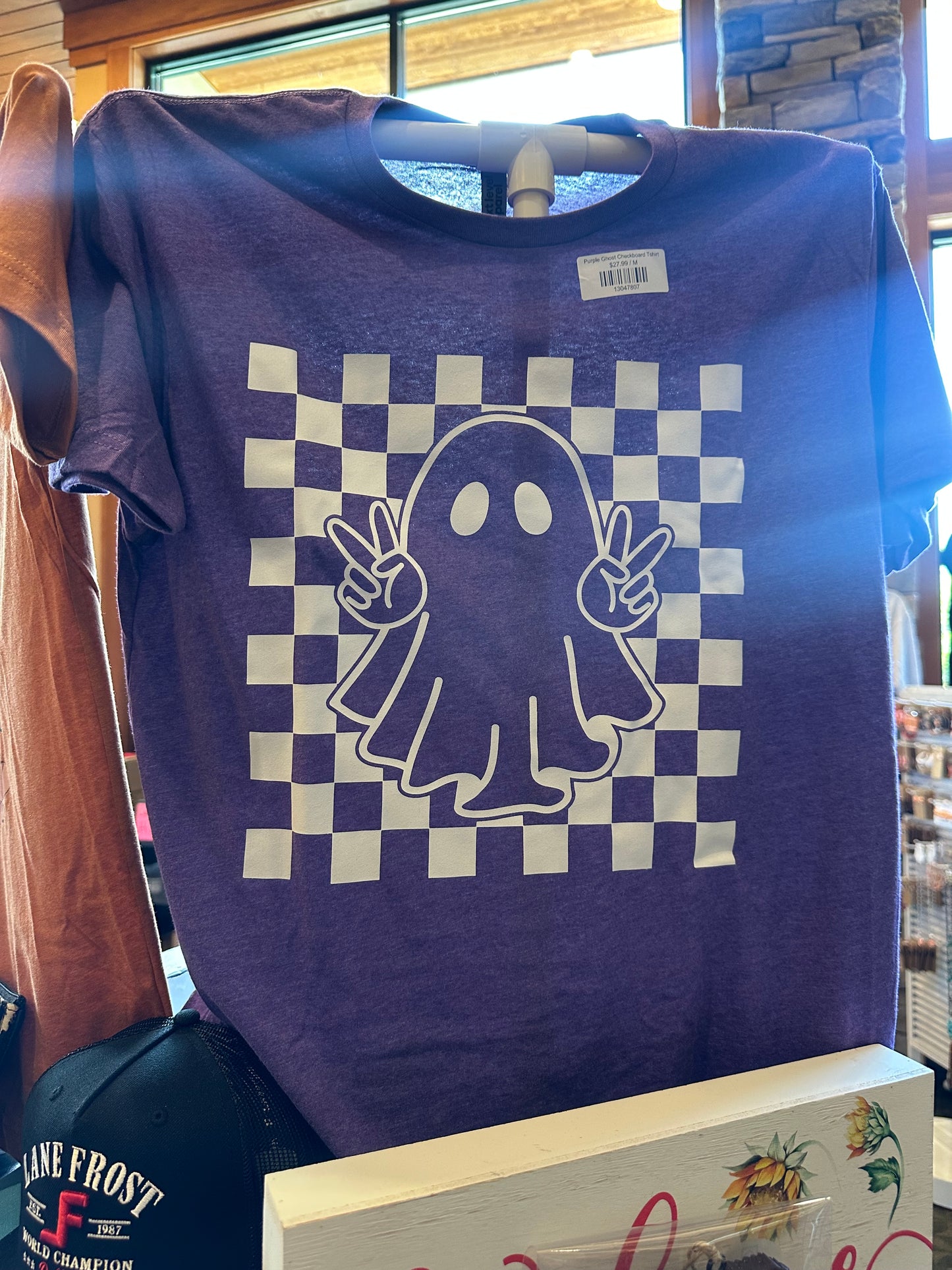 Purple Ghost Checkboard Tshirt