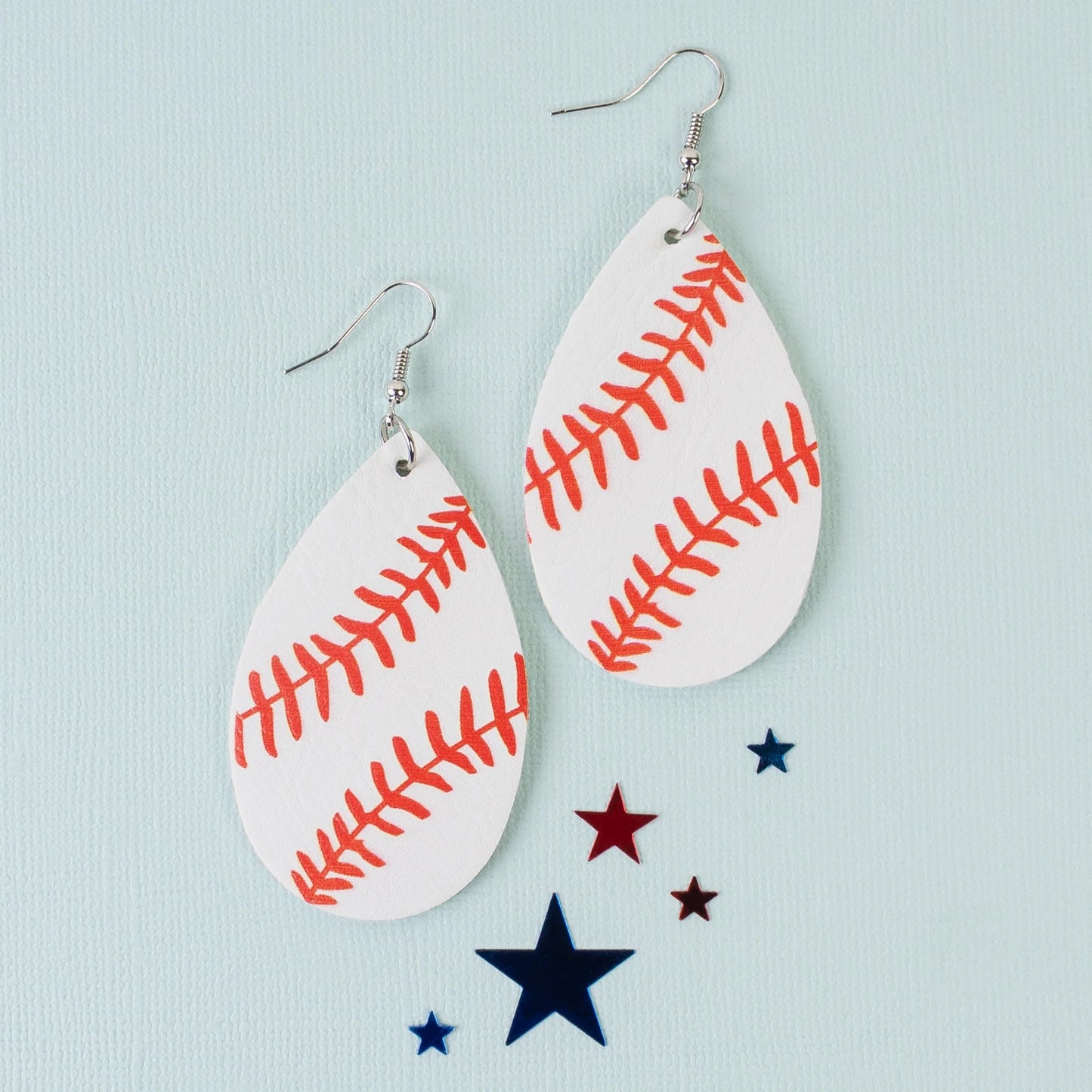 Baseball Teardrop Earrings