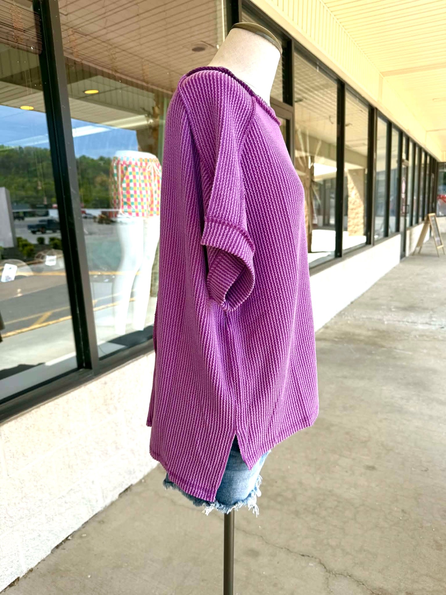 Lt. Plum Ribbed Top