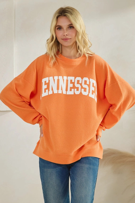 TN Orange Cloudy Knit Sweater
