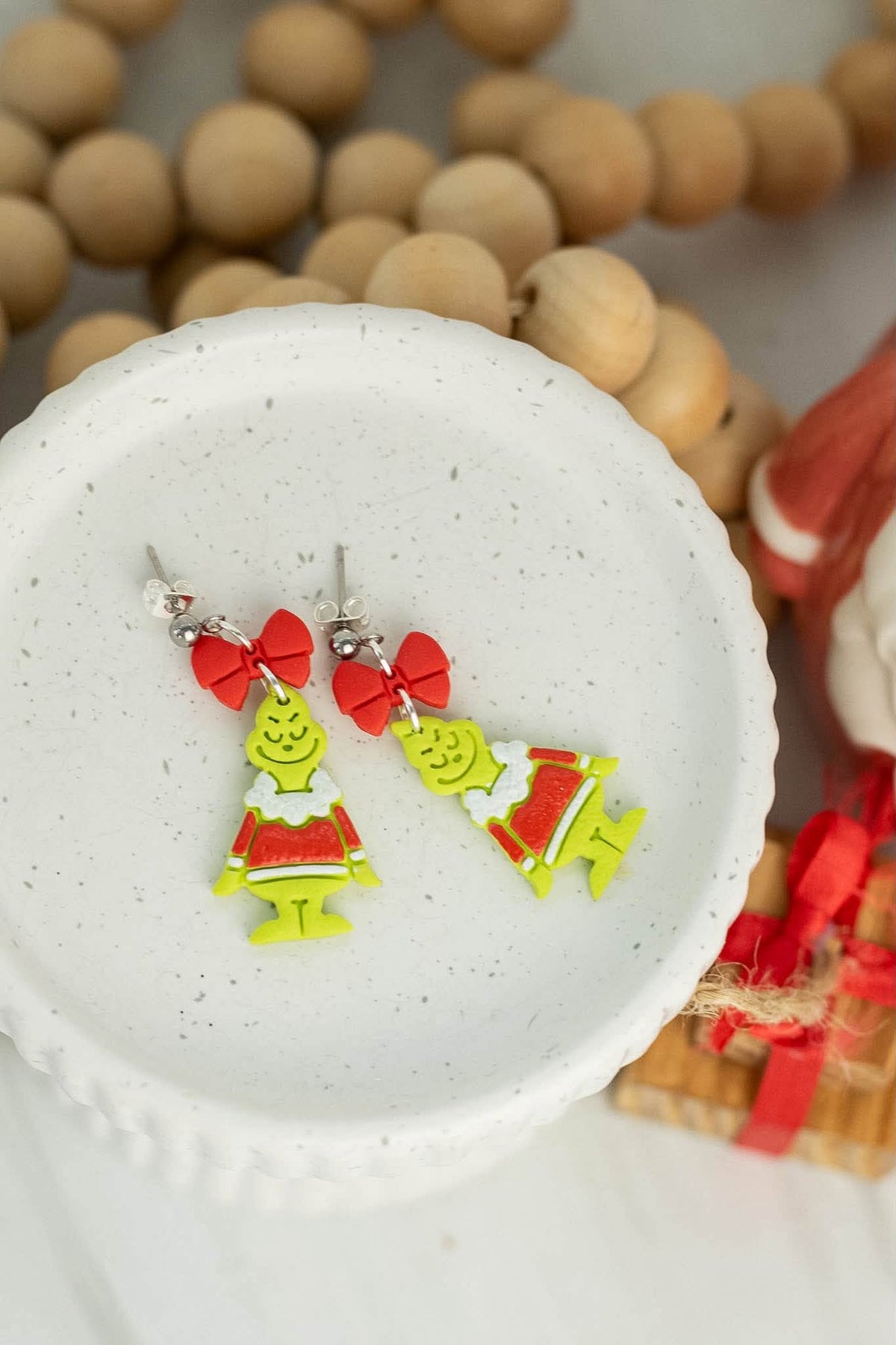 Grinch Bow Dangles