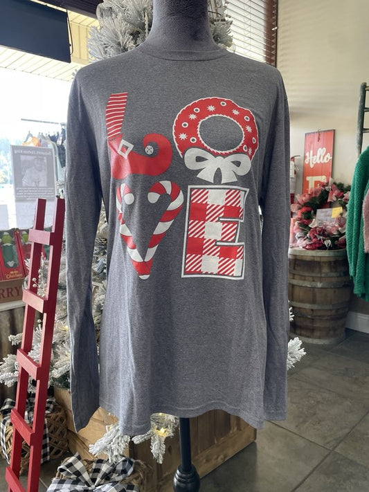 Christmas LOVE LS Tee