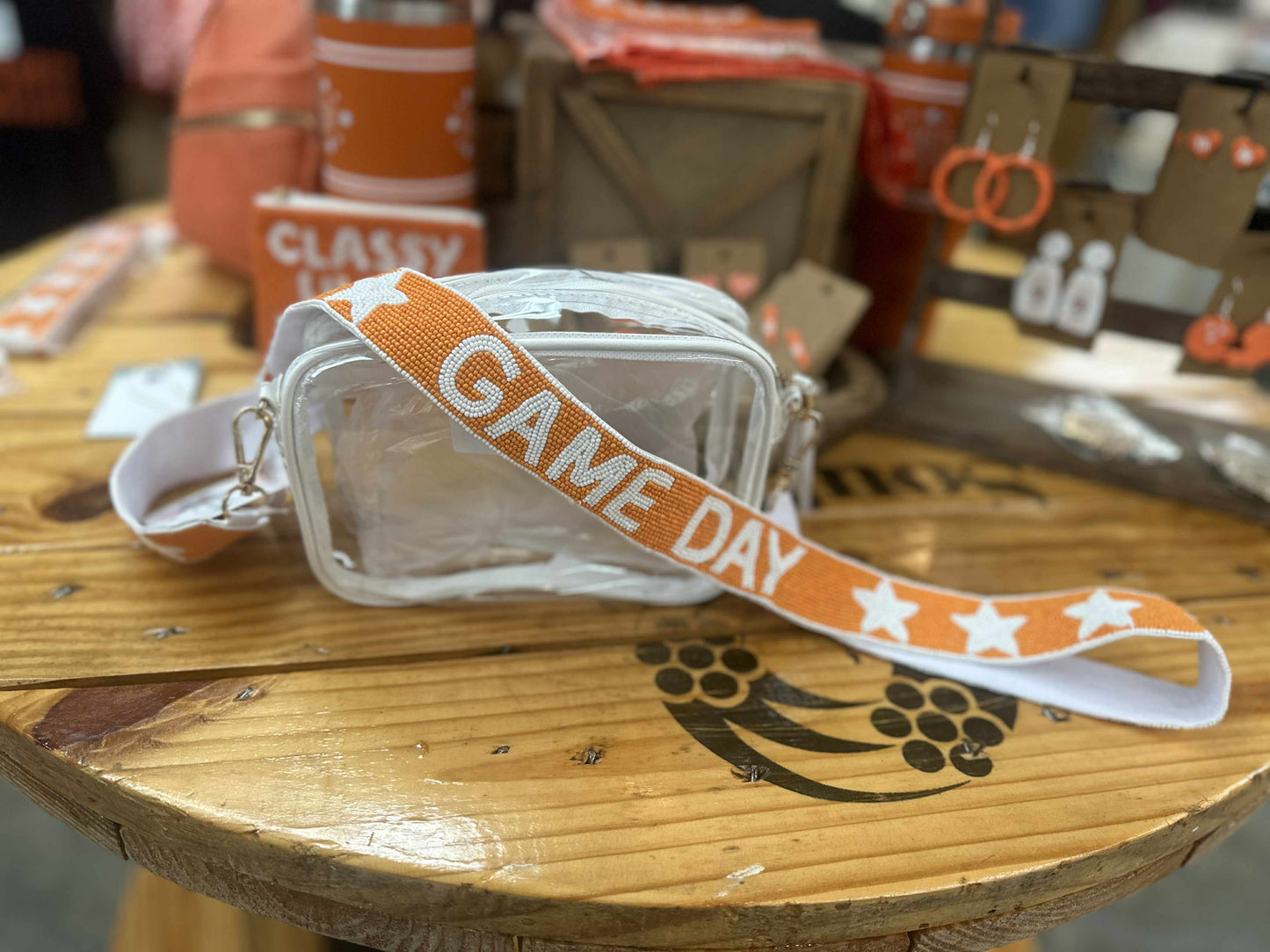 White Clear Stadium Bags