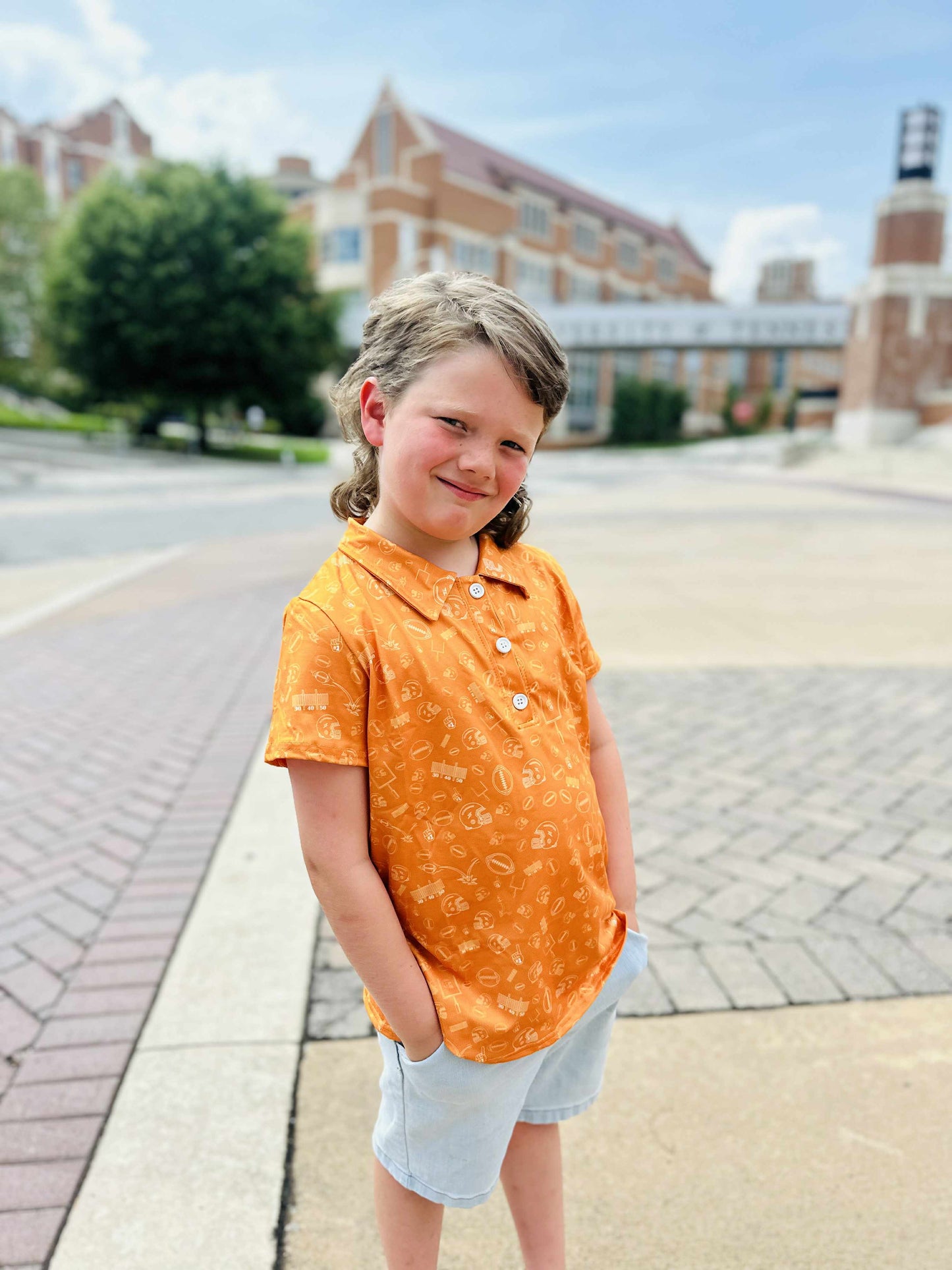Boys Field Goal Collar Shirt