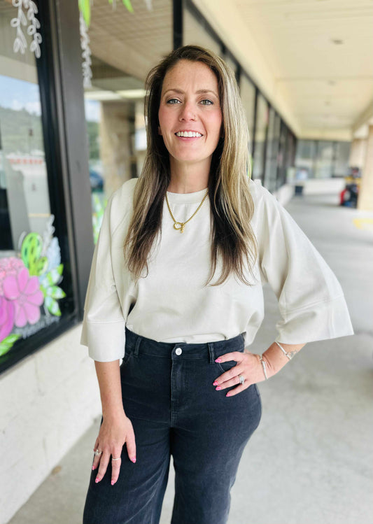 Cozy Cream Athletic Top