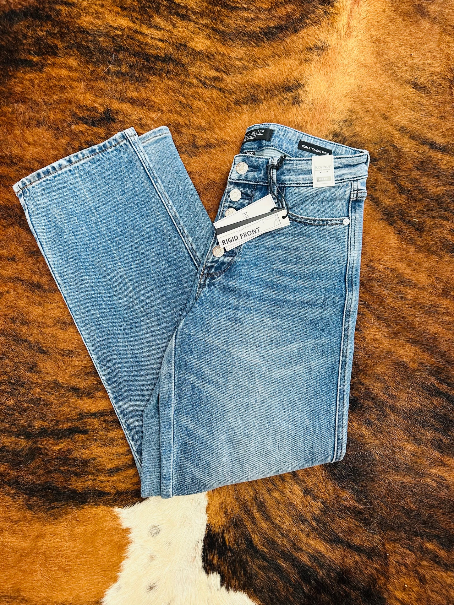 JB Midrise Slim Straight Button Fly Jeans