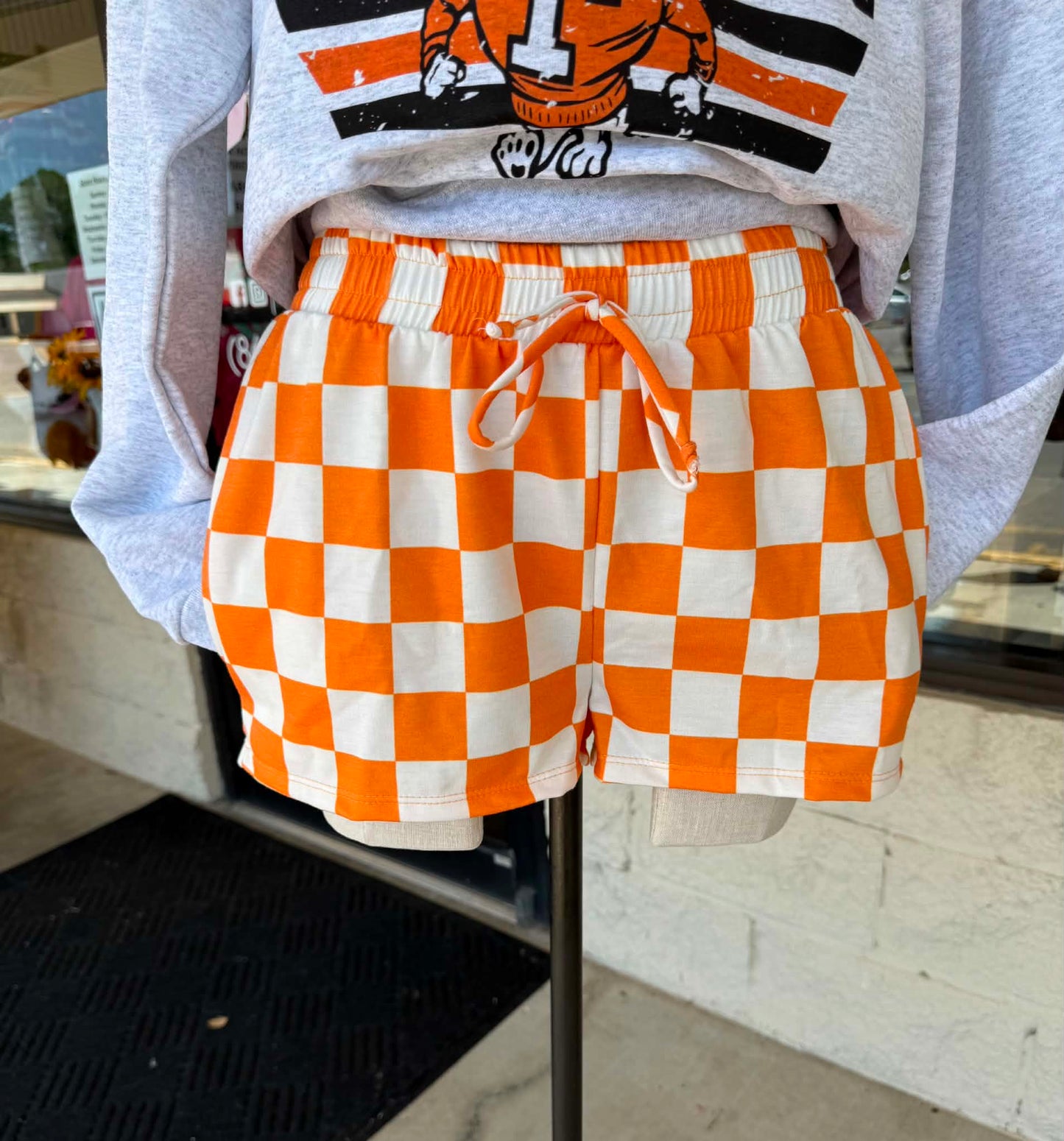 Checkered Soft Stretchy Shorts