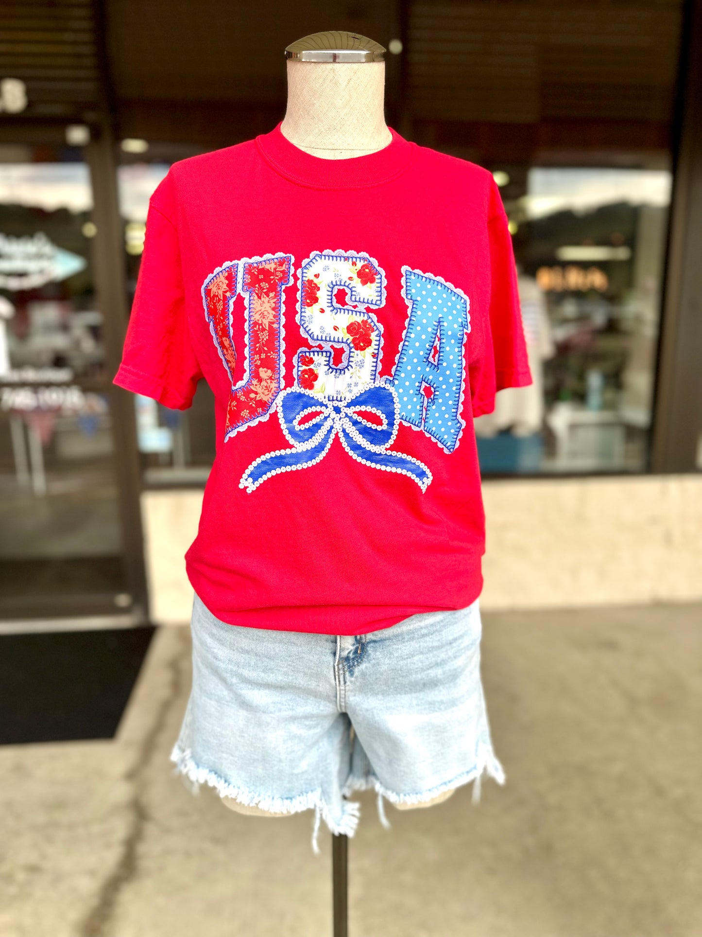 USA Gingham Tshirt