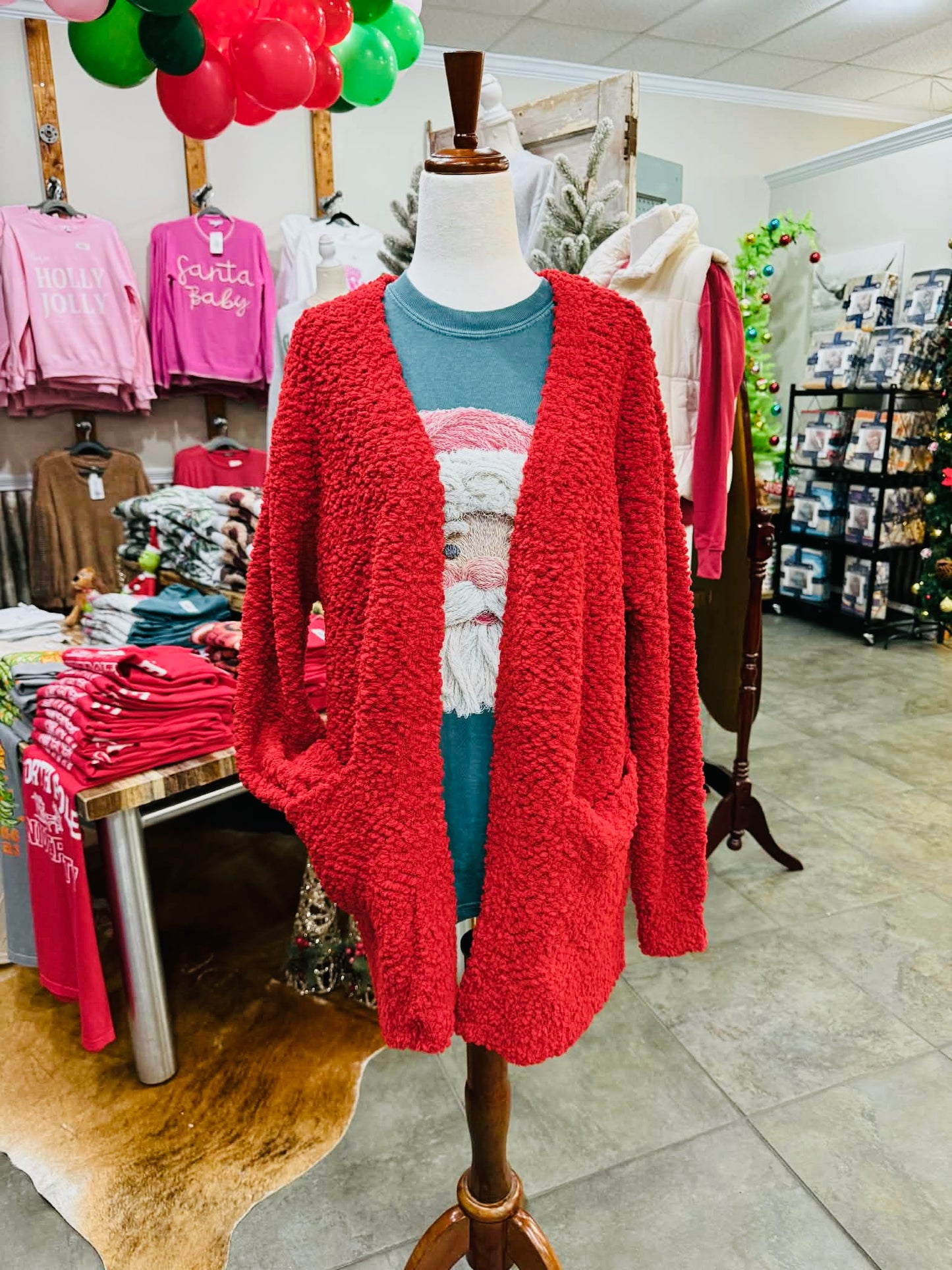 Ruby Popcorn Cardigan