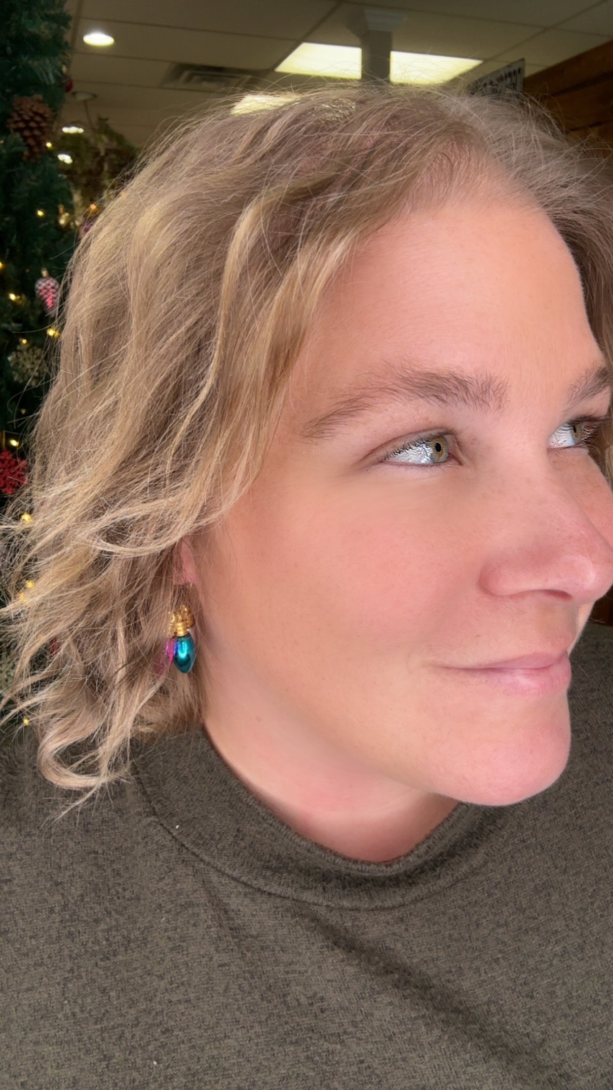 Merry Glow Christmas Light Bulb Earrings