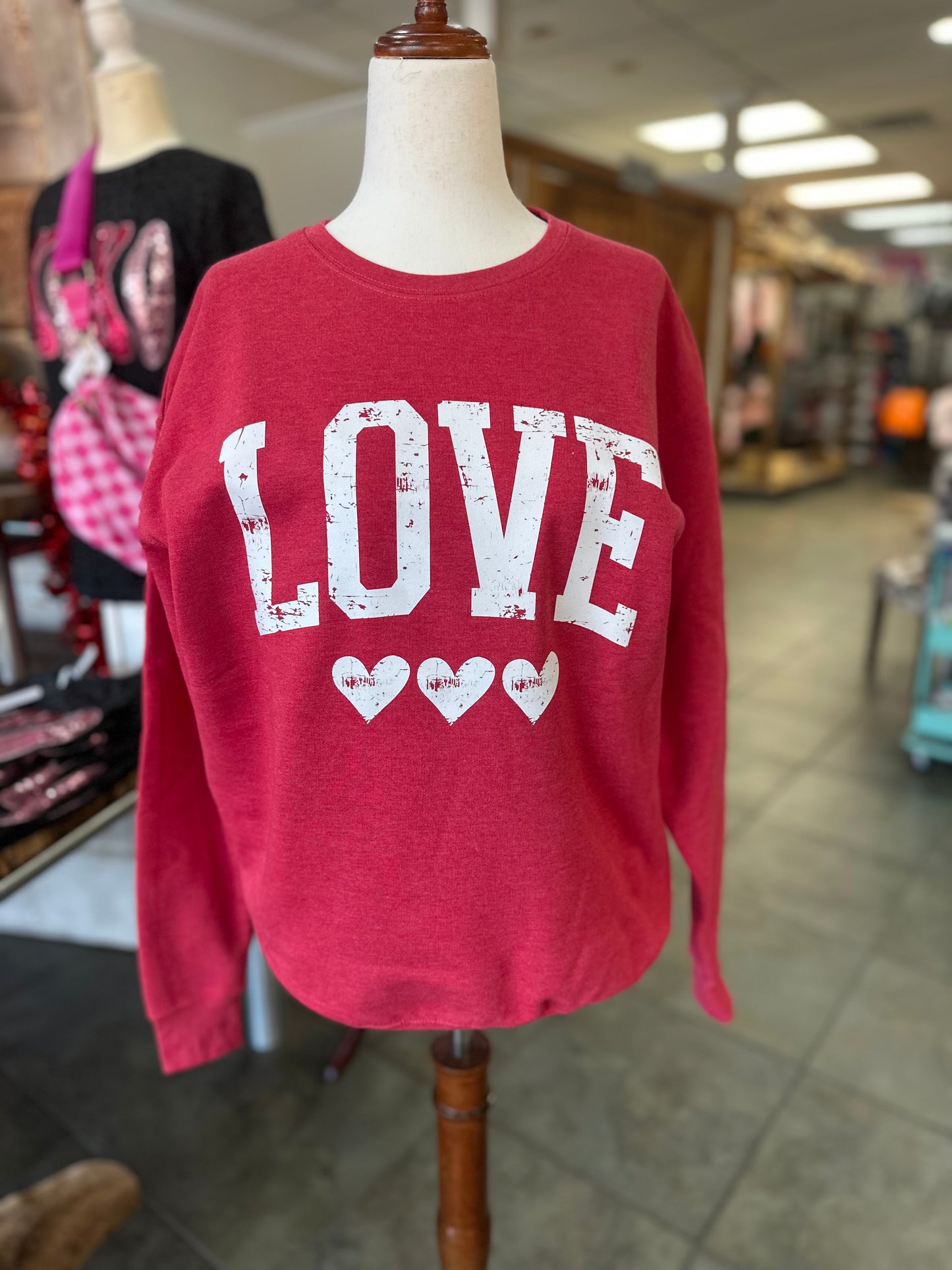 Distressed Love Sweatshirt