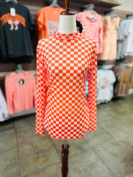 Orange Pep Rally Mesh Top