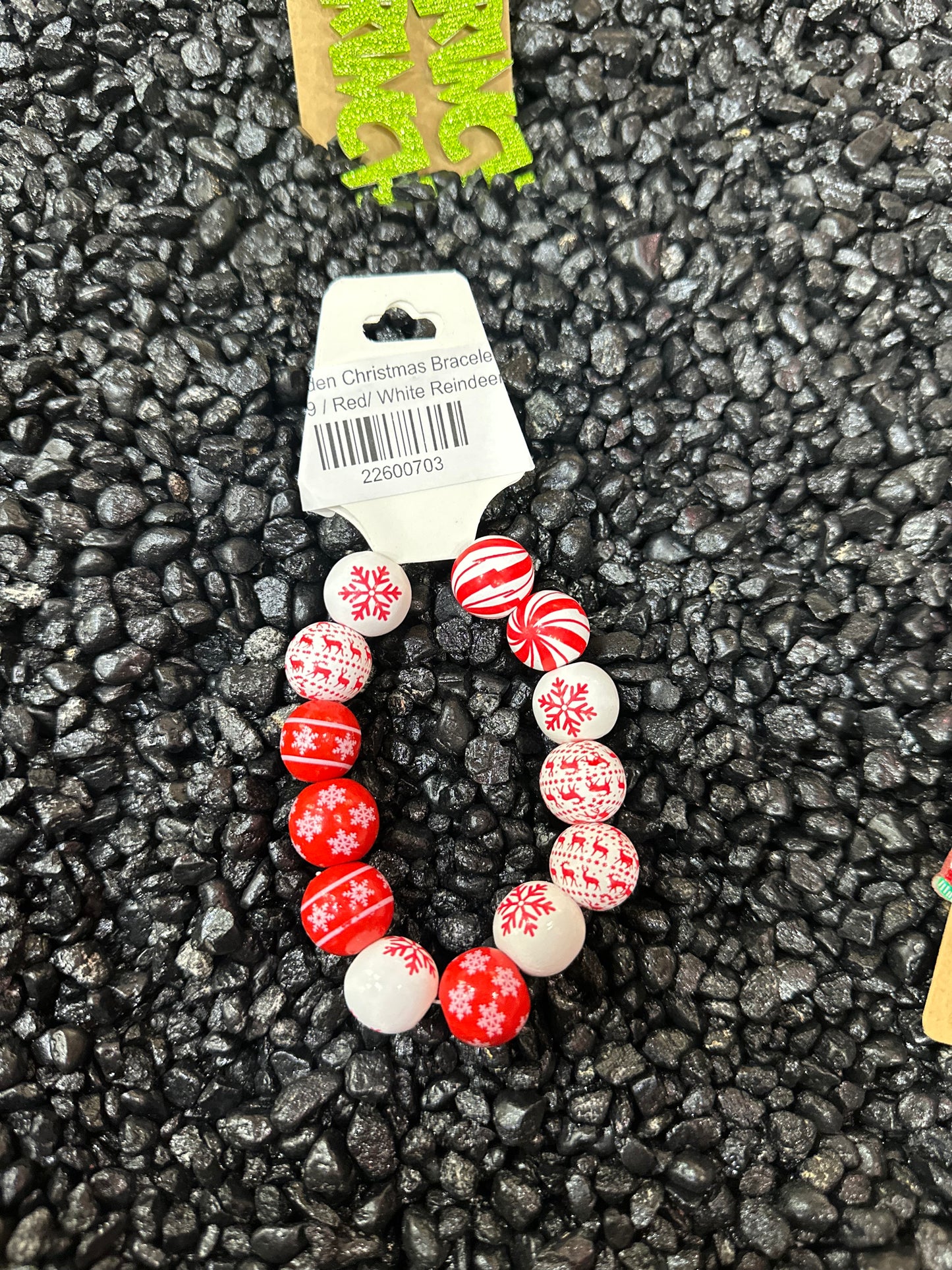 Wooden Christmas Bracelet