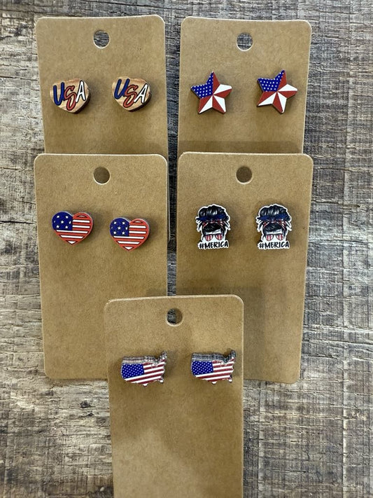 Patriotic Stud Earrings