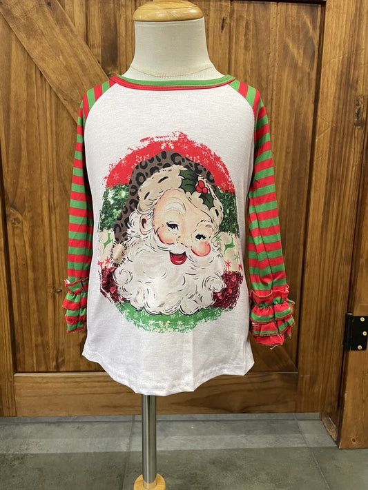 Santa Stripe Raglan