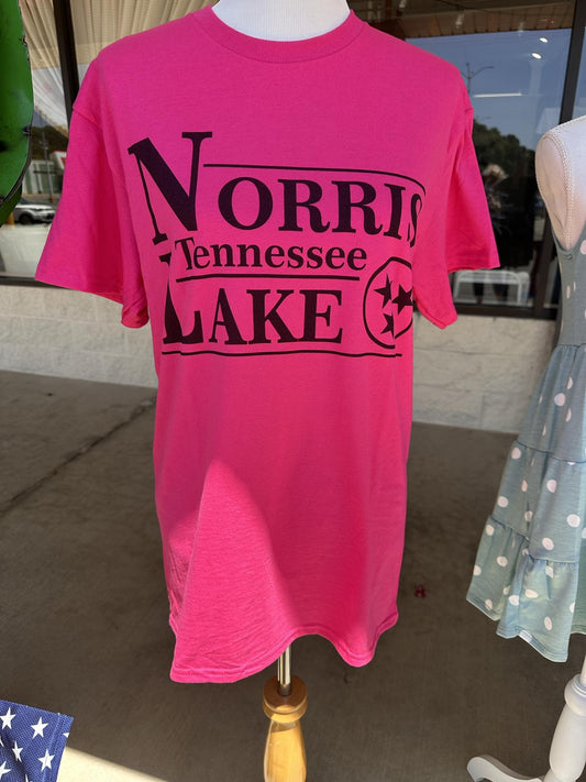 Dk. Neon Pink Norris Lake Tee 2x