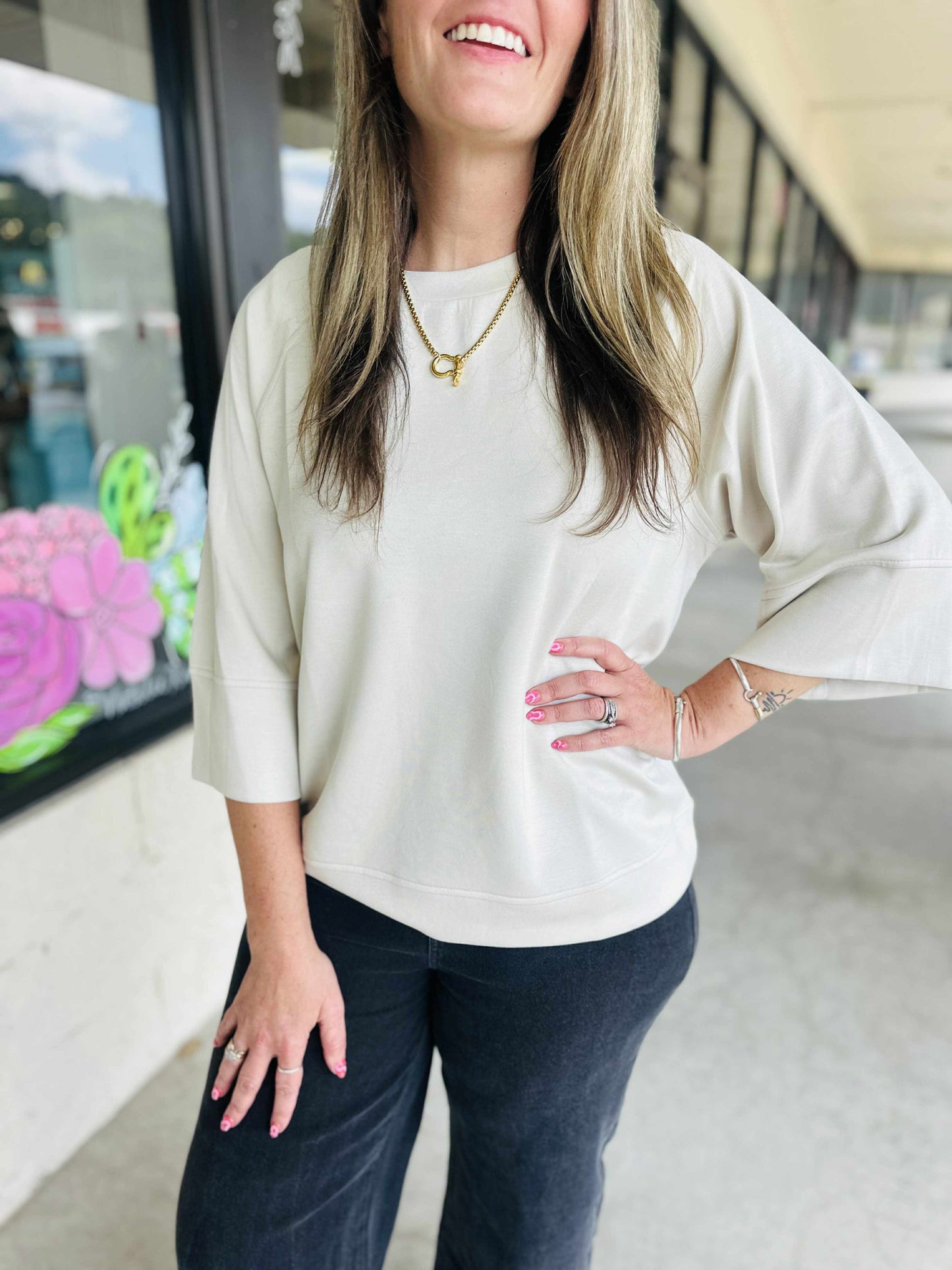 Cozy Cream Athletic Top