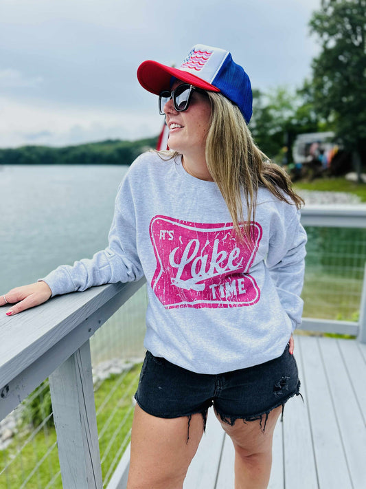 Pink Lake Time Sweatshirt