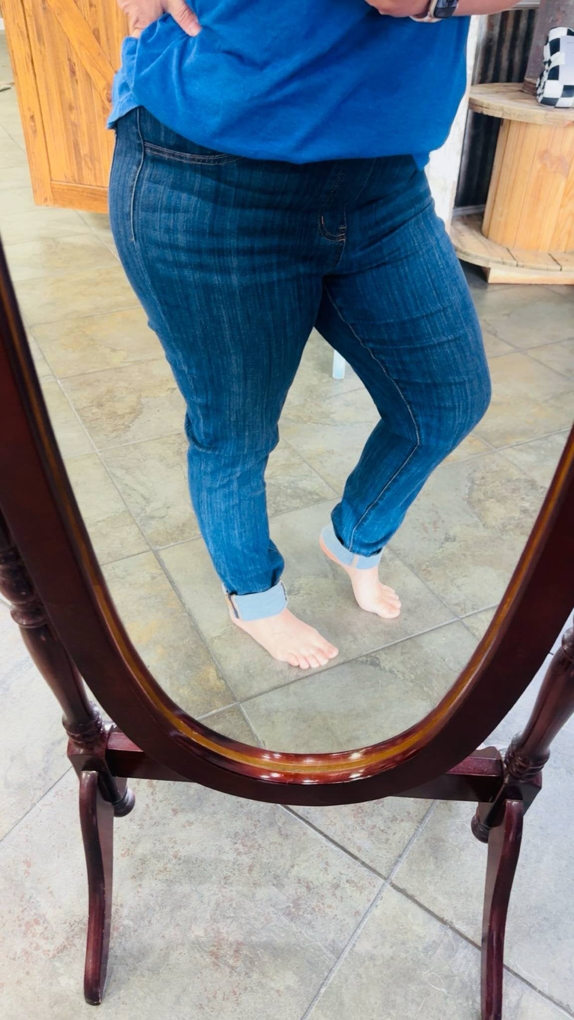 JB HW Pull on Double Cuff Slim Jeans