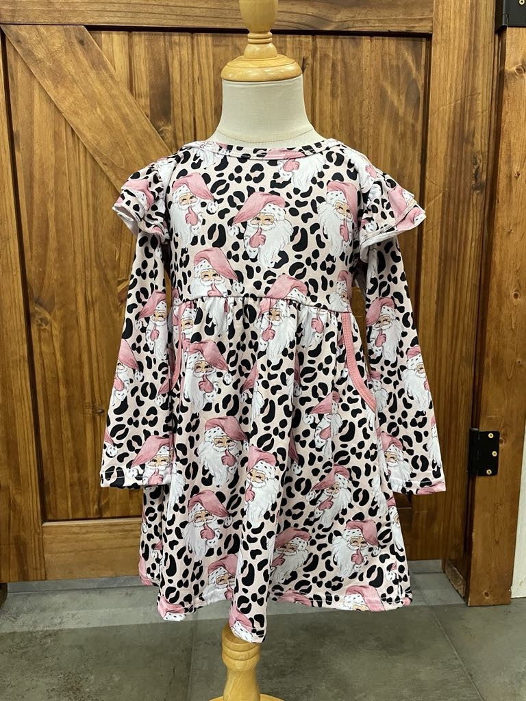 Pink Santa Dress 3T