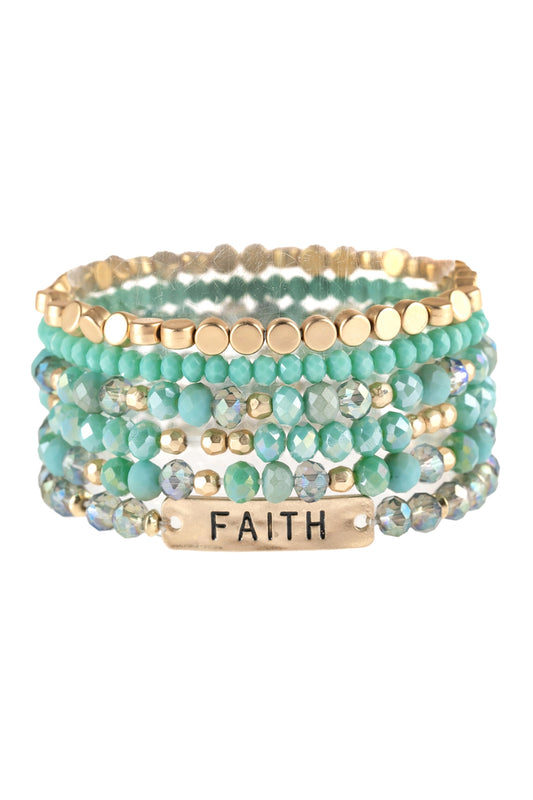 Turquoise Faith Bracelet Set