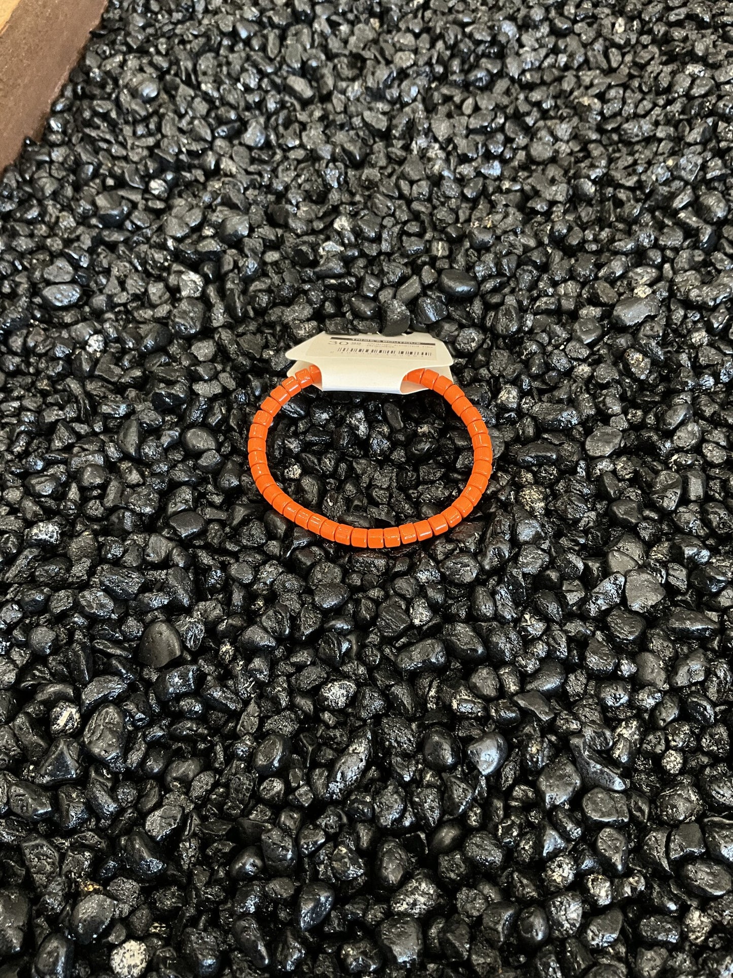 Orange Enamel Tile Bracelet