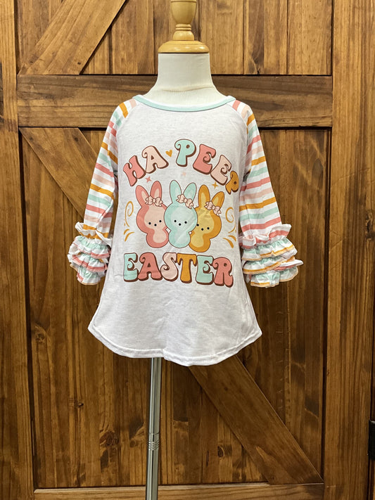 Ha- Peep Easter Raglan