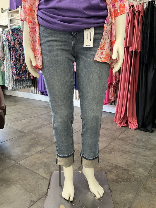 Jb Vintage Wash Cuff Boyfriend Jeans