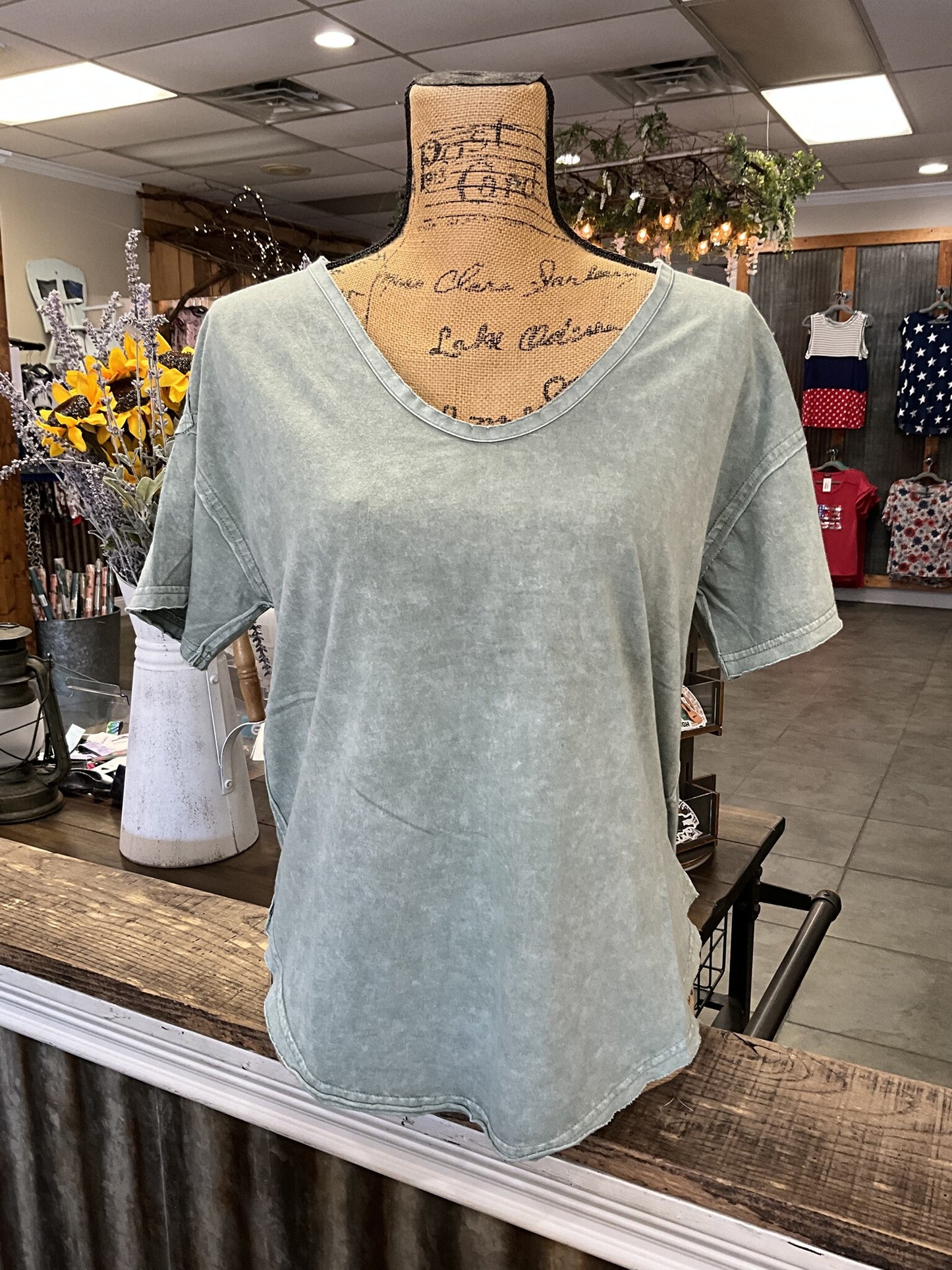 Olive Oversized Top